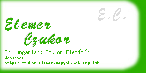 elemer czukor business card